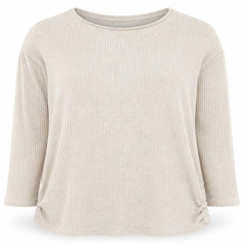 Papaya Womens Beige  Polyester Jersey T-Shirt Size XL Round Neck