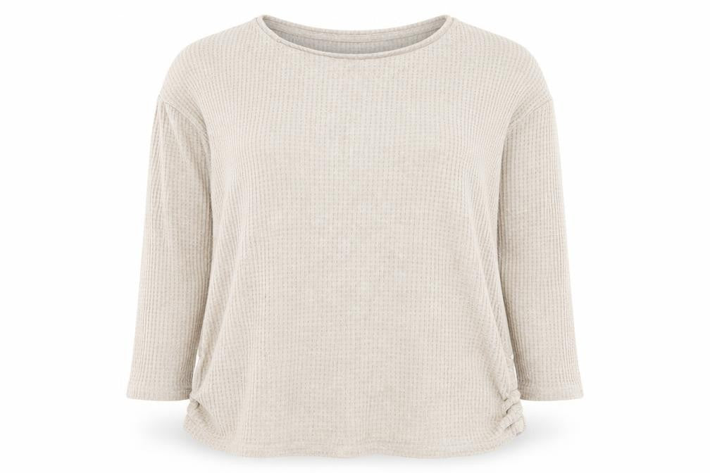 Papaya Womens Beige  Polyester Jersey T-Shirt Size XL Round Neck