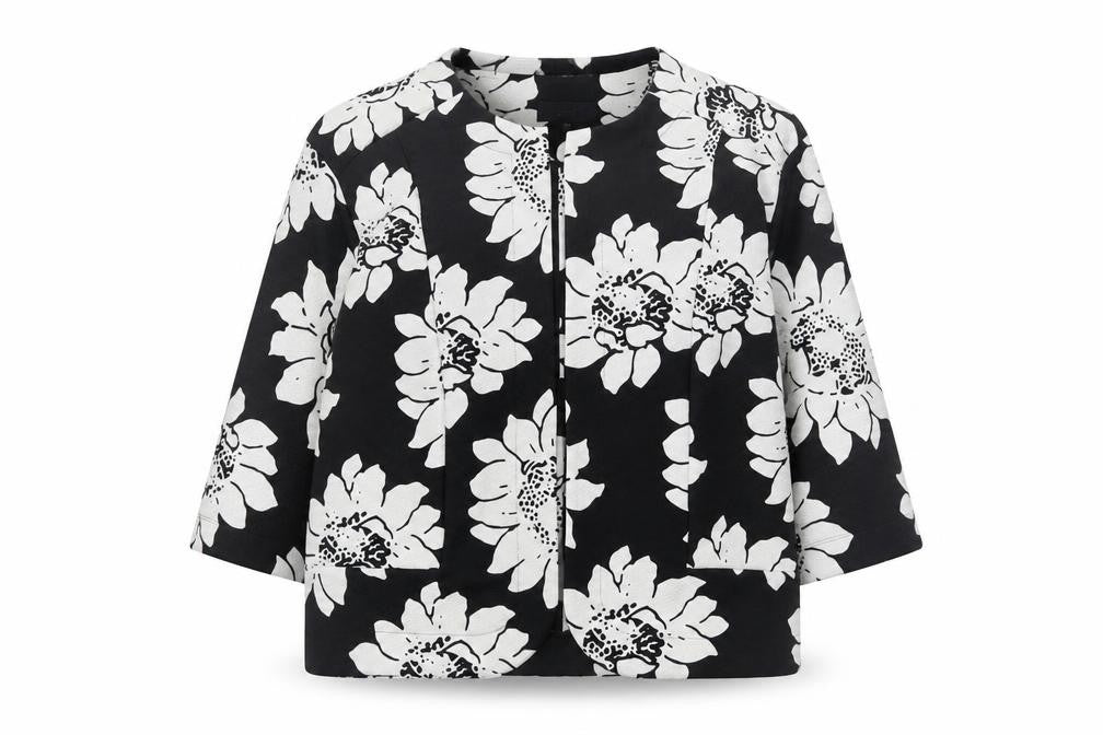 Front view of Next women’s multicoloured floral jacket blazer, size UK 12