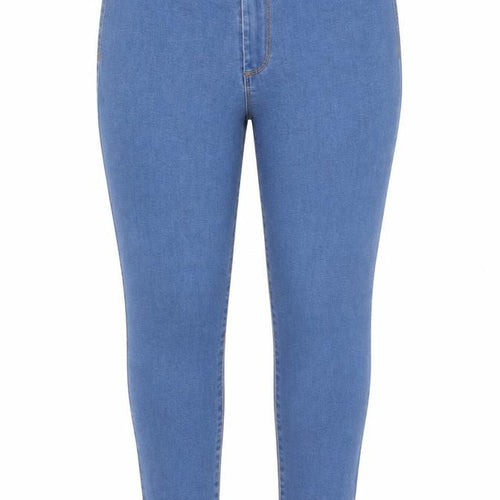 Denim & Co. Womens Blue  Cotton Jegging Jeans Size 12 L25 in Slim Button