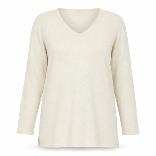 Michele Hope Womens Gold V-Neck  Viscose  Jumper Size 14