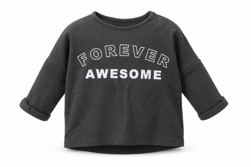 NEXT Girls Grey  Cotton Jersey T-Shirt Size 0-3 Months Round Neck Snap - Forever awesome