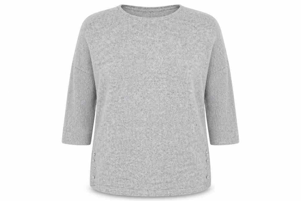 Front view of George women’s grey crew neck viscose jumper, size L