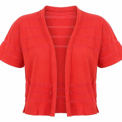 Nutmeg Womens Red V-Neck  Viscose Cardigan Jumper Size 14