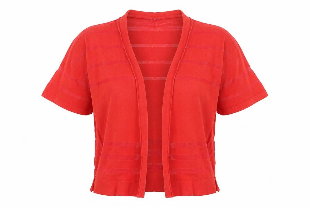 Nutmeg Womens Red V-Neck  Viscose Cardigan Jumper Size 14