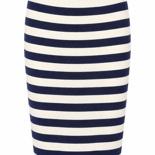 House of Fraser Womens White Striped Cotton Straight & Pencil Skirt Size L