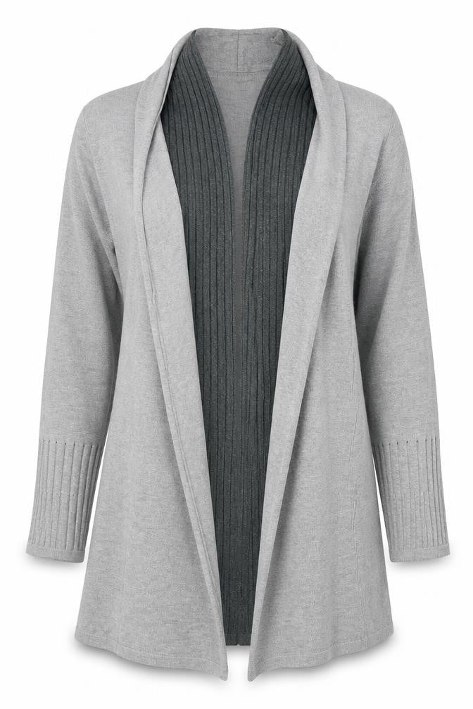 Per Una Womens Grey V-Neck  Viscose Cardigan Jumper Size 12