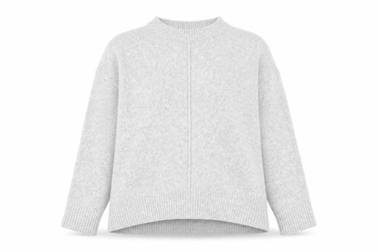 Front view of George women’s grey round neck polyester jumper, size M