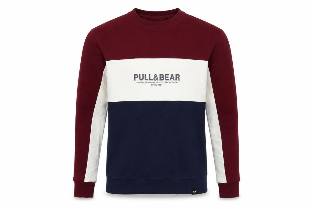 Pull&Bear Pull & Mens Blue  Cotton Pullover Sweatshirt Size XS