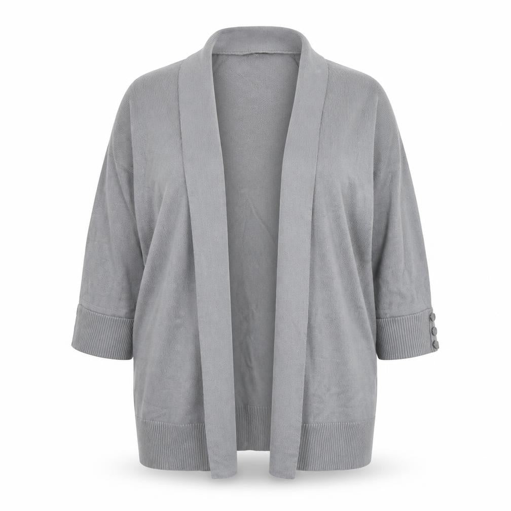 BHS Womens Grey V-Neck  Viscose Cardigan Jumper Size 16