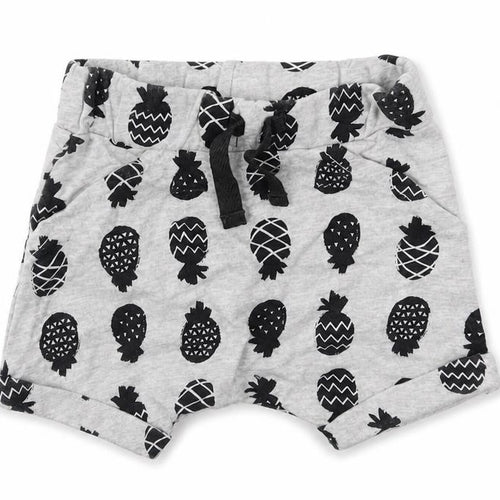 George  Baby Grey  Cotton Cropped Trousers Size 0-3 Months   - pineapples