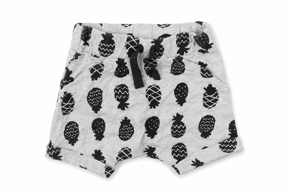 George  Baby Grey  Cotton Cropped Trousers Size 0-3 Months   - pineapples