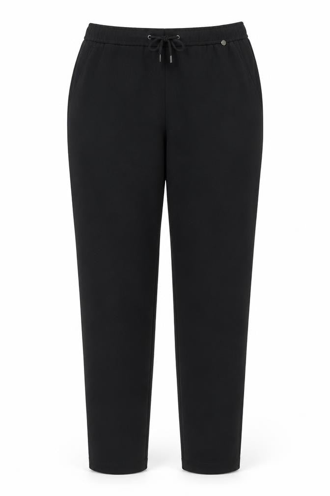 Preworn Womens Black  Polyester Jogger Trousers Size 42 L34 in Regular