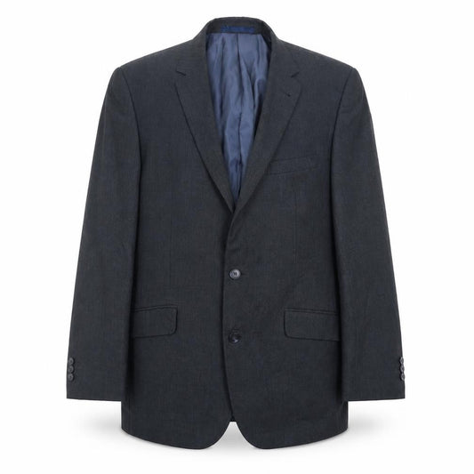 Front view of Matalan men’s grey polyester jacket suit jacket, size 42