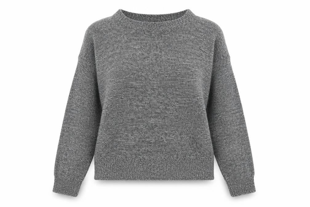 Brave Soul Womens Grey Crew Neck  Acrylic Pullover Jumper Size XS