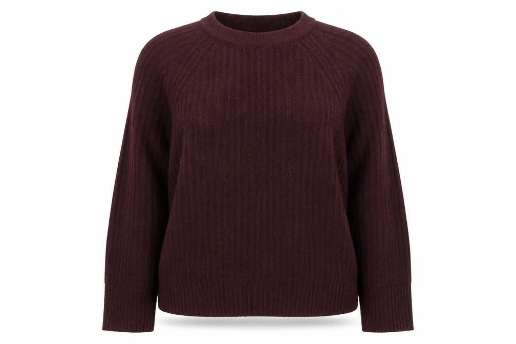 Pull&Bear Womens Purple Crew Neck  Acrylic Pullover Jumper Size M