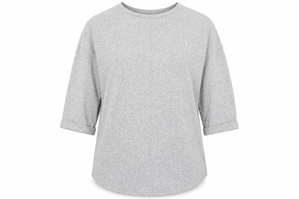 Front view of F&F women’s grey viscose pullover sweatshirt, size UK 12, pullover