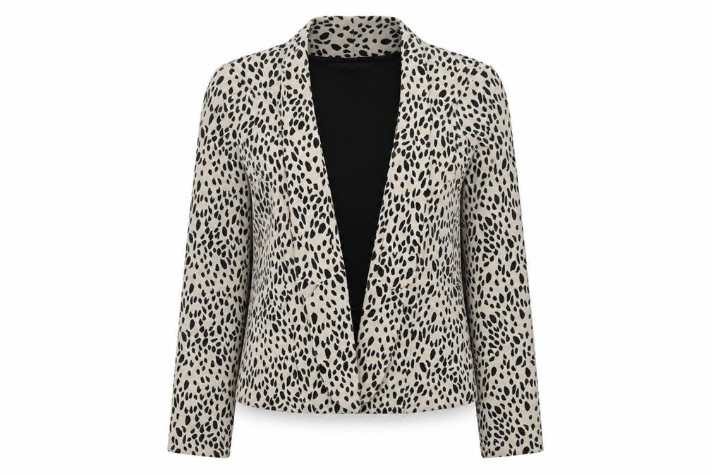 Front view of Marks & Spencer women’s multicoloured geometric jacket, size UK 12