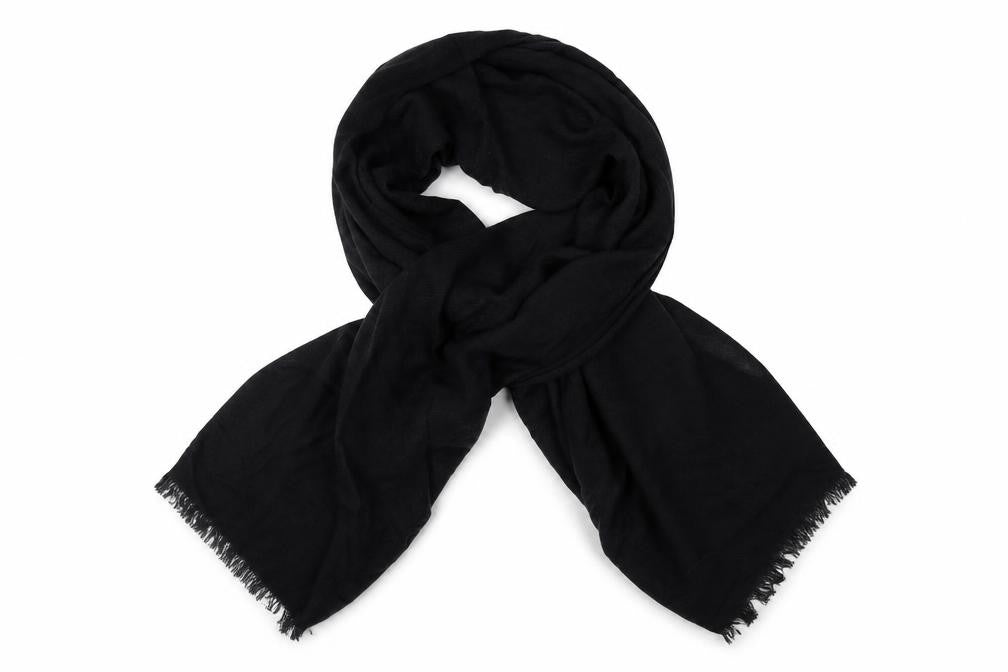 Front view of Shop Direct women’s blue acrylic shawl/wrap