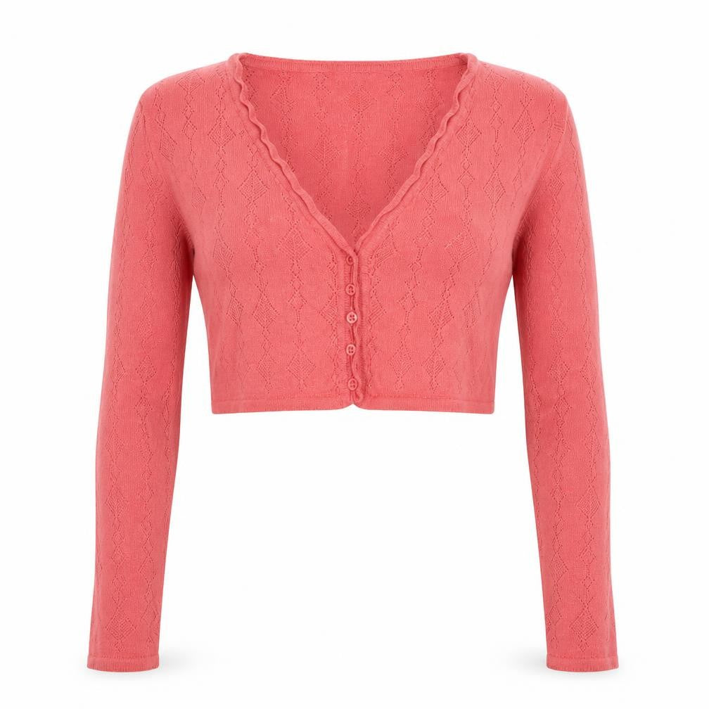 Planet Womens Pink V-Neck  Viscose Cardigan Jumper Size S