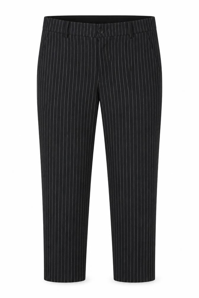 Rive Island Womens Grey Striped Polyester Trousers  Size 32 in L27 in Regular Zip