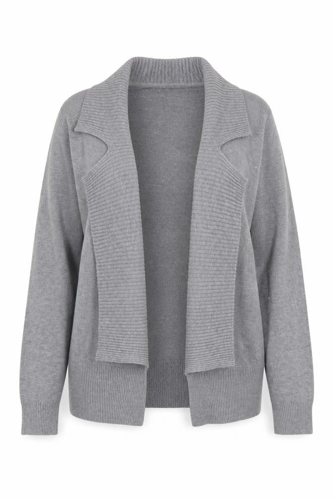 C. M. P. Womens Grey Collared  Viscose Cardigan Jumper Size XS