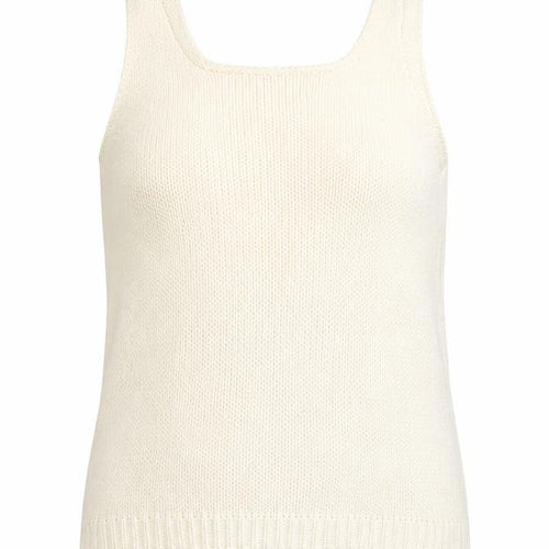 VILA Womens White Round Neck  Acrylic Vest Jumper Size M