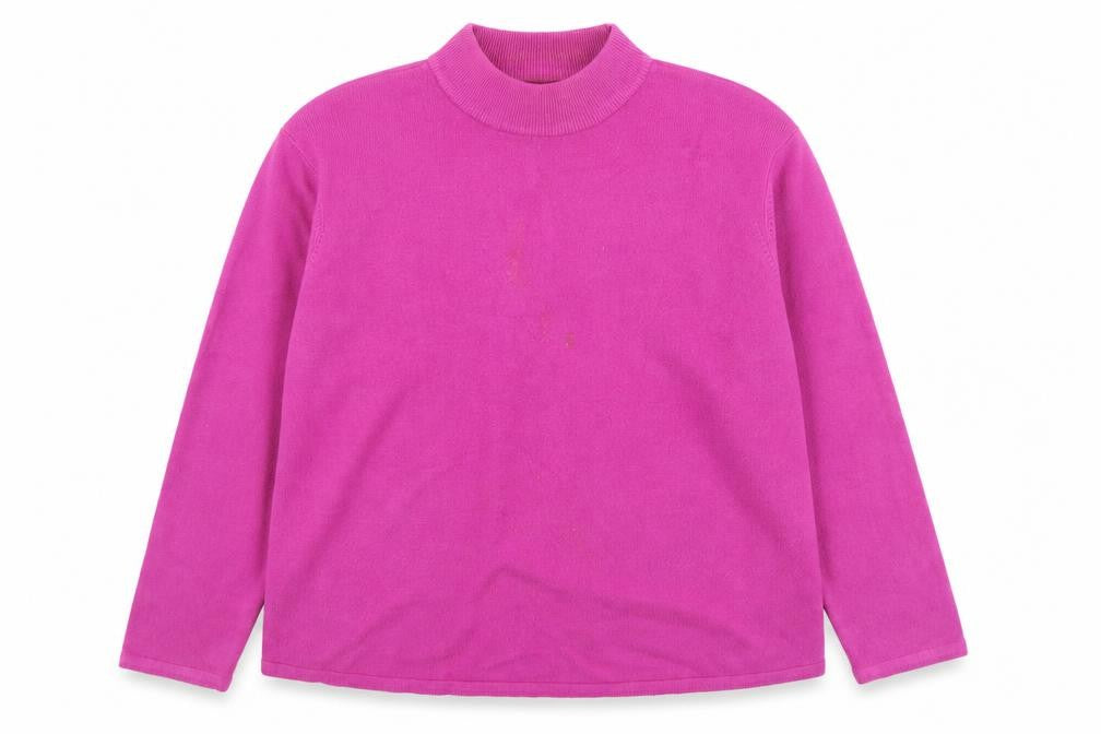 Preworn Womens Purple Mock Neck  Acrylic Pullover Jumper Size XL