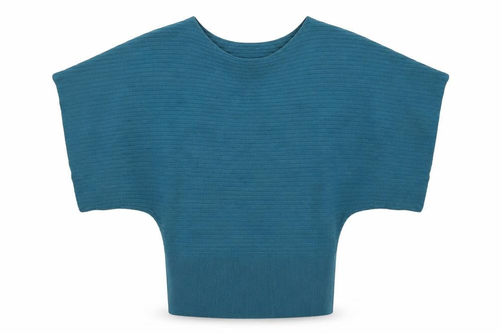 George Womens Blue Round Neck  Acrylic Tunic Jumper Size 10