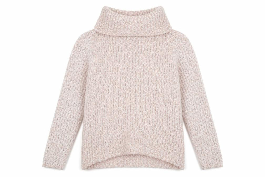 Bonmarché Womens Pink Roll Neck Polyester Pullover Jumper Size 10