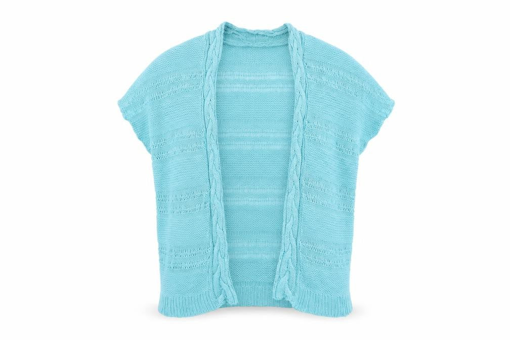 Soon Womens Blue V-Neck  Acrylic Cardigan Jumper Size 18