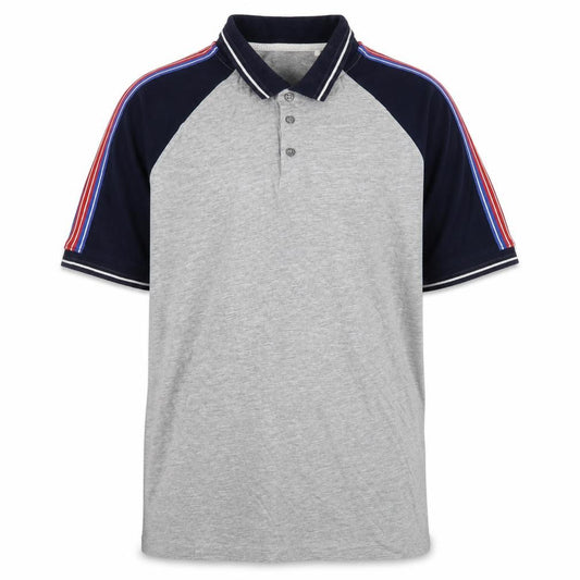 Front view of George men’s multicoloured cotton polo, size L, collared