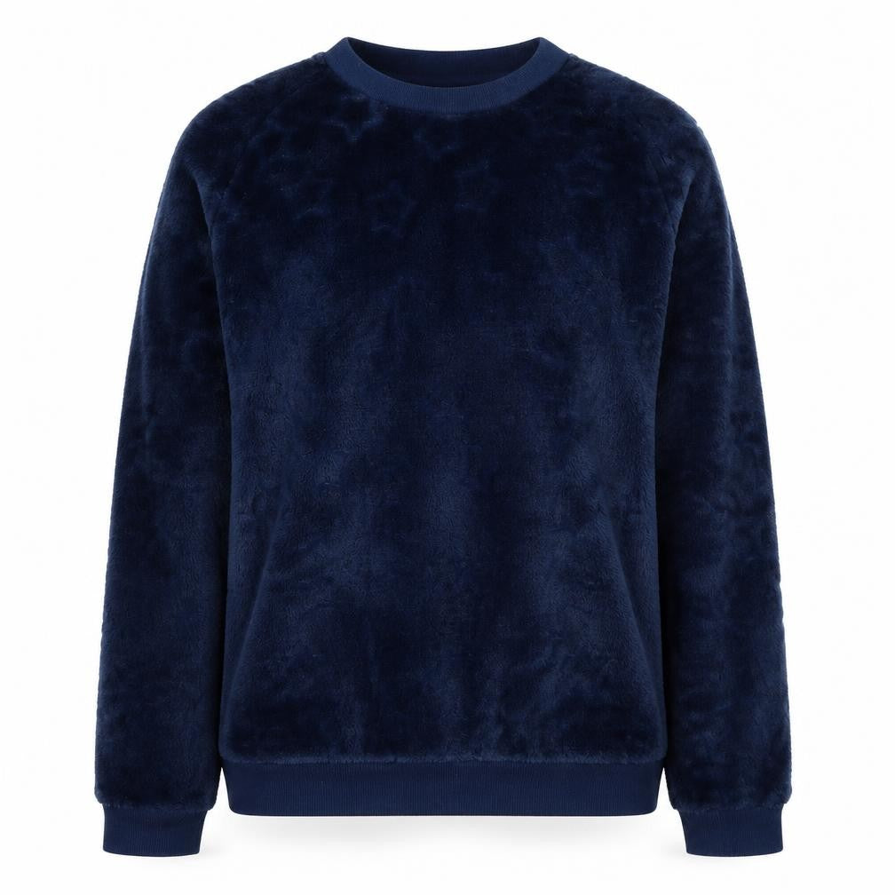 Front view of Primark women’s blue polyester pullover sweatshirt, size UK 6, pullover - loungewear