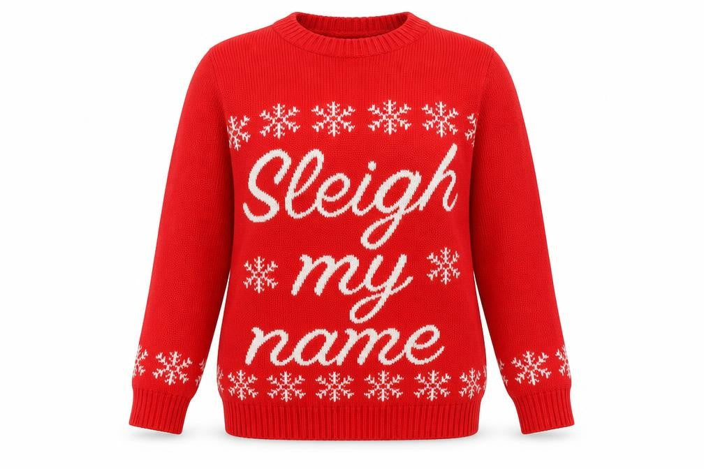 In the Style Womens Red Round Neck  Acrylic Pullover Jumper Size XS   - Christmas