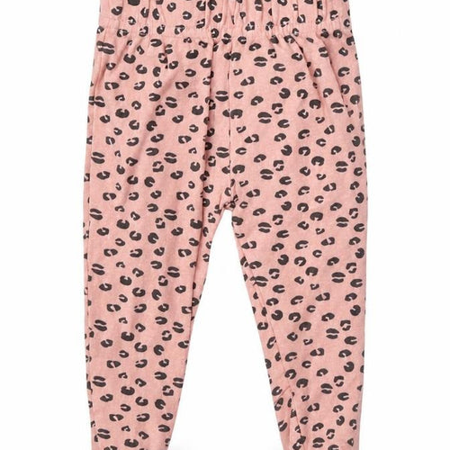 Pep&CO Girls Pink Animal Print Cotton Jogger Trousers Size Newborn