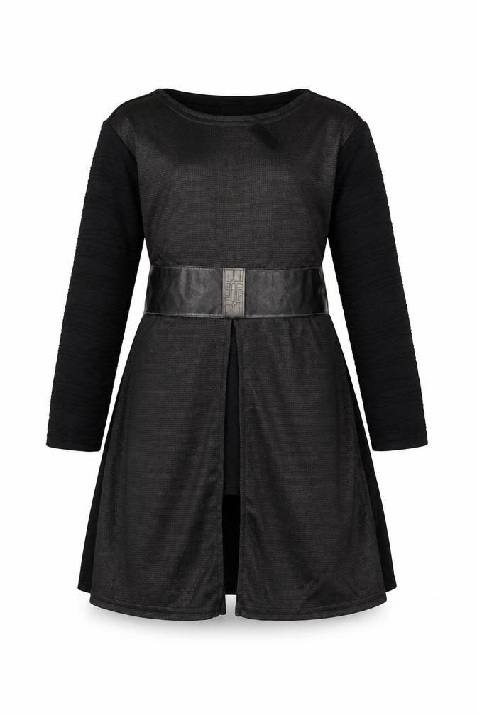 Front view of Star Wars boys’ black solid polyester one piece, size 5-6, years - star wars darth vader
