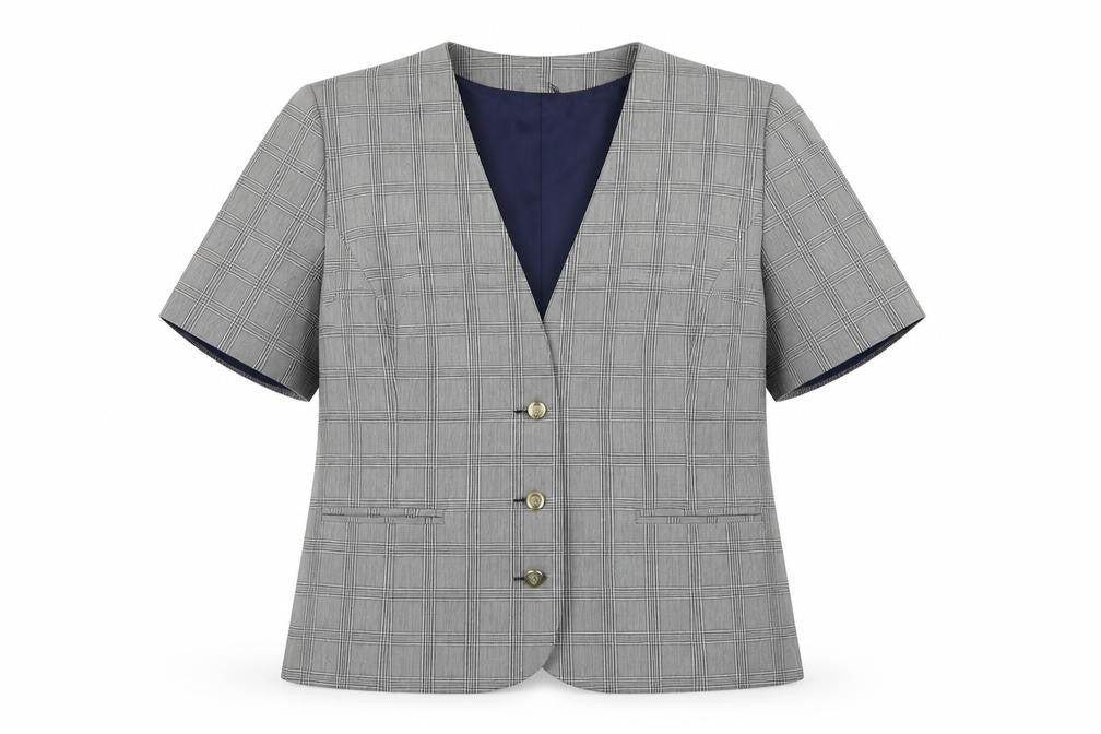 Paul Separates Womens Grey Plaid  Jacket Blazer Size 16  Button