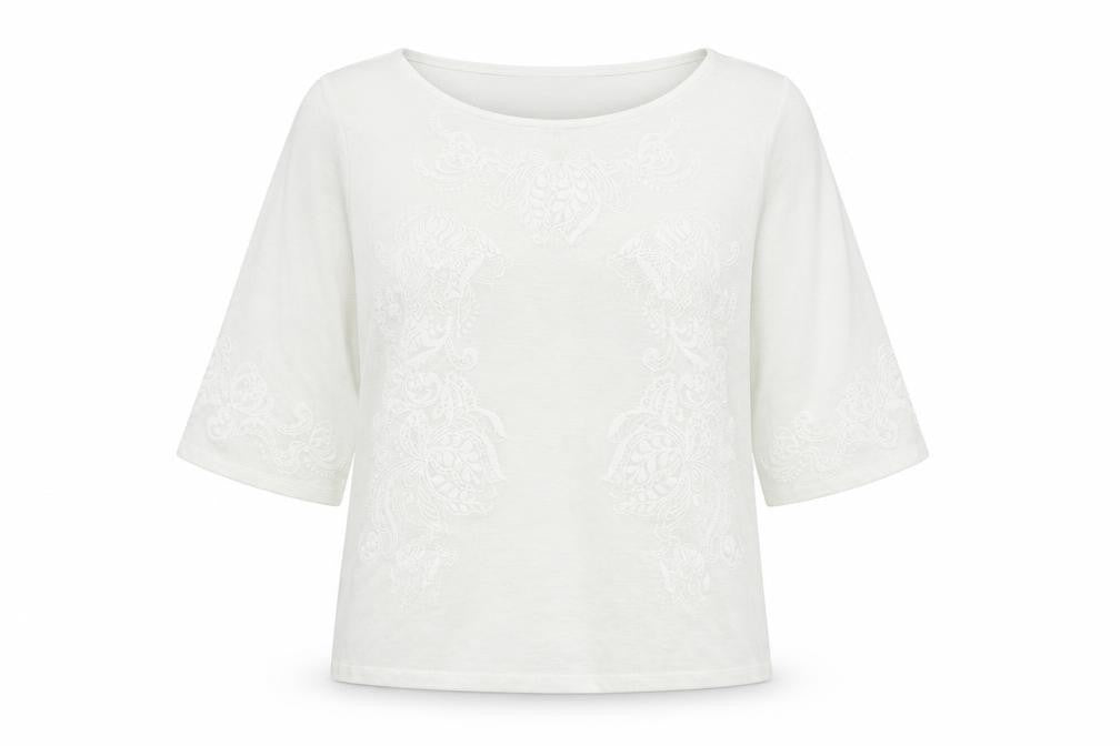 George Womens White Round Neck Floral Polyester Pullover Jumper Size 16   - Floral print