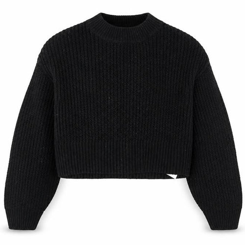 915 Generation Girls Black Mock Neck  Acrylic Pullover Jumper Size 12-13 Years   - Cropped