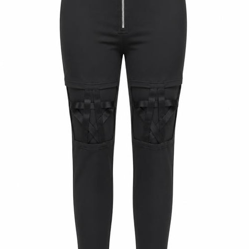 SheIn Womens Black  Polyester Pedal Pusher Trousers Size XS L27 in Regular Zip