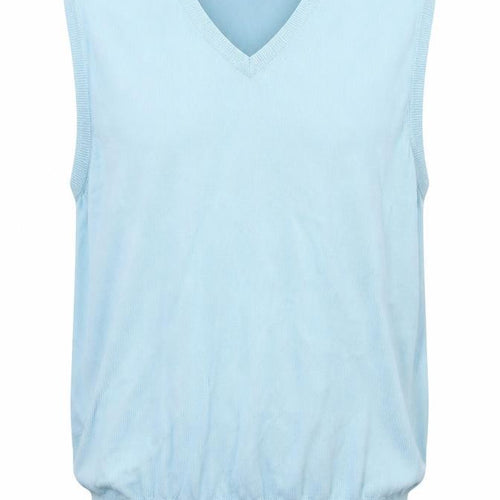 The Golf Co Mens Blue V-Neck  Cotton Vest Jumper Size L