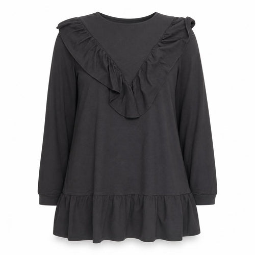 Mango Womens Grey  Viscose A-Line  Size 8  Round Neck Pullover