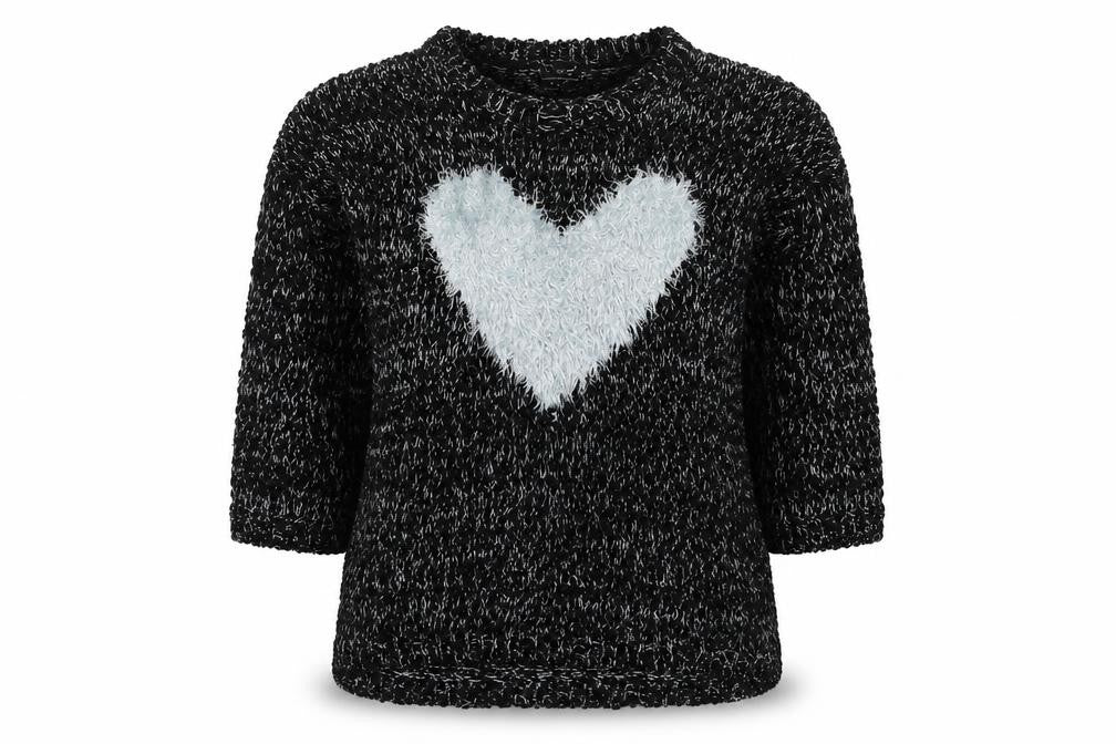 Originals Womens Grey Round Neck  Acrylic Pullover Jumper Size L   - Heart