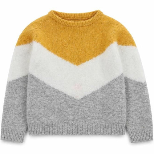 Primark Girls Multicoloured Round Neck Striped Acrylic Pullover Jumper Size 10-11 Years