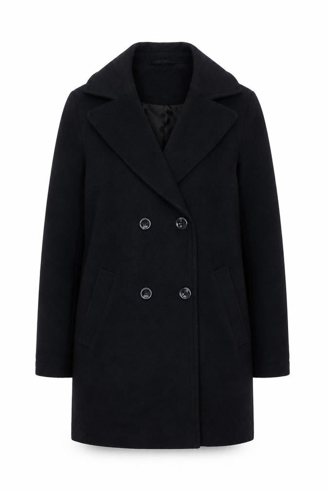 Front view of George women’s blue overcoat coat, size UK 8