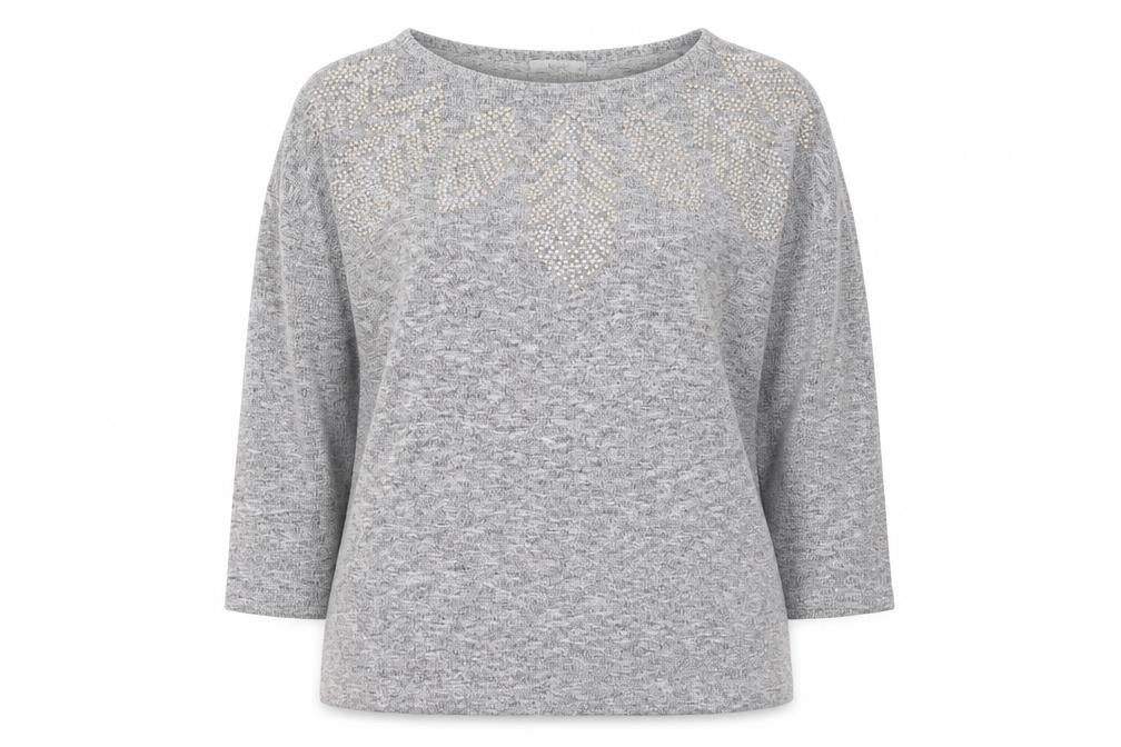 Tu Womens Grey  Polyester Pullover Sweatshirt Size 14