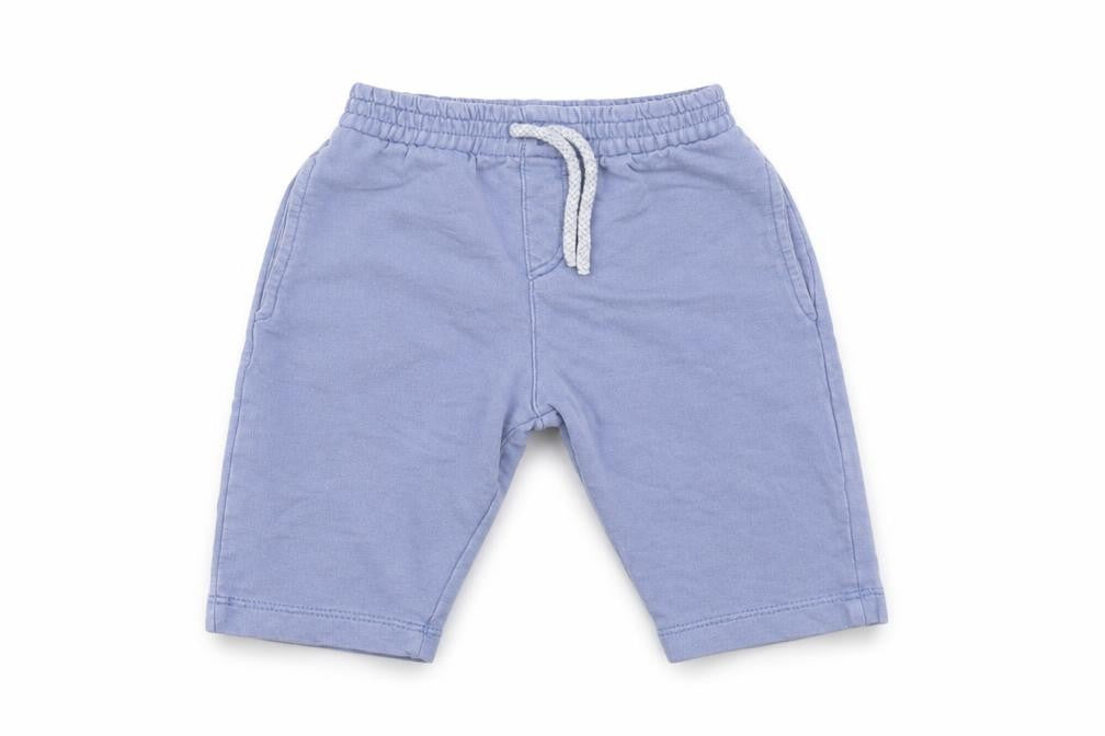 TU Boys Blue  Cotton Cropped Trousers Size 3-6 Months  Tie