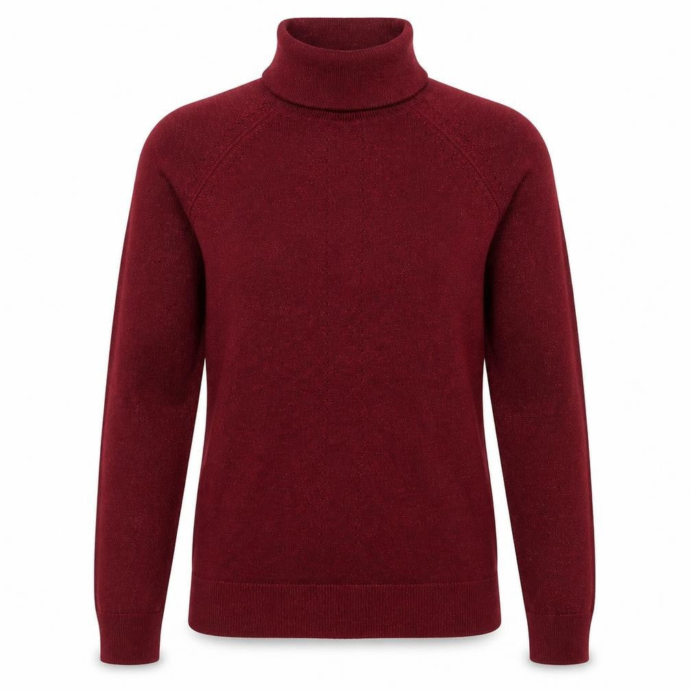 Front view of Next women’s pink roll neck viscose jumper, size UK 8