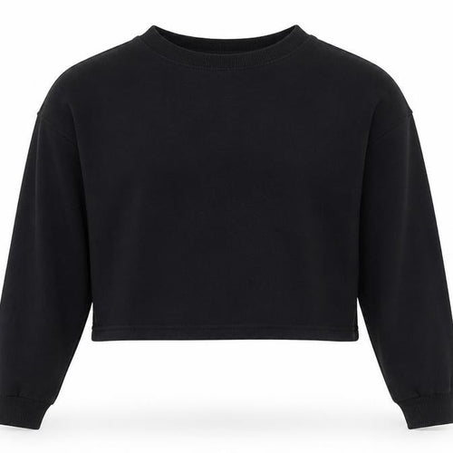 New Look Girls Black  Cotton Pullover Sweatshirt Size 12-13 Years   - Cropped