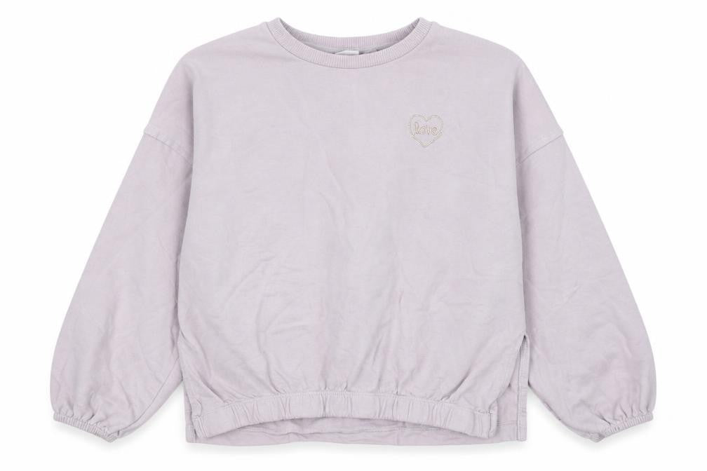 Front view of Next girls’ purple cotton pullover sweatshirt, size 10, years